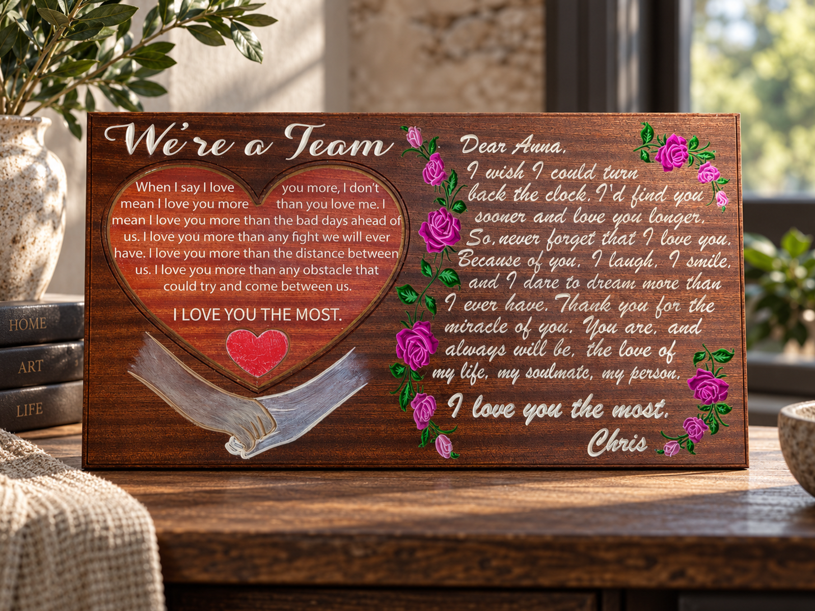 A handcrafted piece with a personal story